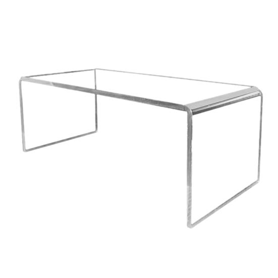 Klarer Acryl-Display-Ständer Rechteckiger Tisch-Display-Ständer Wiederverwendbare Dessert-Ständer Sammlerstück-Regal für Cupcakes Schmuck Kosmetik Mehrstufiger Display