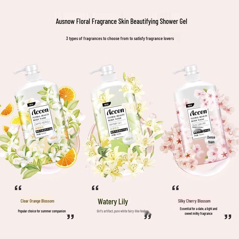 Ausnow Blumig & Fruchtig Duftendes Duschgel Set