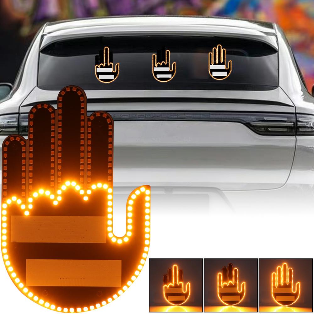 LED Lighting Remote Control Middle Finger Gesture Palm Light Gesture Light Car Finger Light Strip Car Accessories