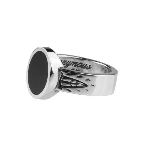 Anonymous Artisan Dagger Onyx Ring