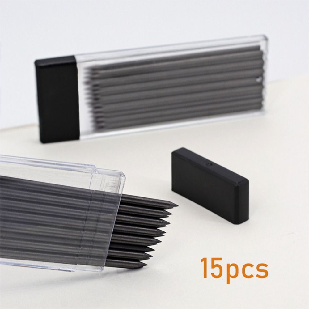 15pcs/Box Replaceable Carpenter Pencil Leads Multi-Color Automatic Pencil Core  Woodworking