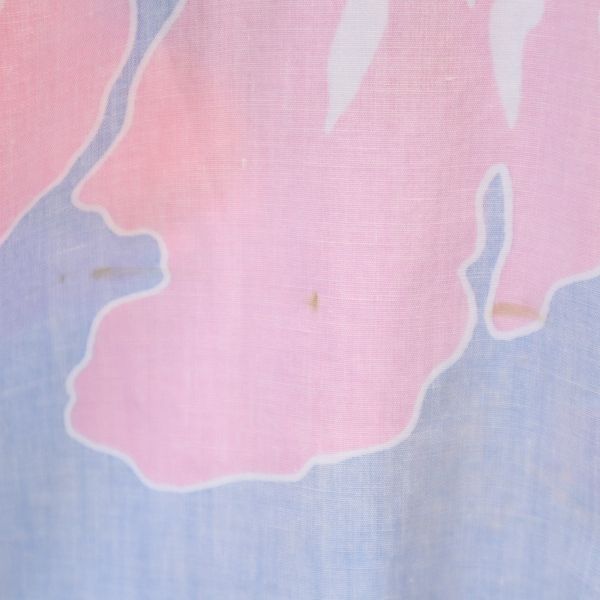 Reyn Spooner 70s Gold Tag Reverse Print Hibiscus Pattern Short Sleeve Aloha Shirt Men's Used