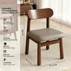 Solid Wood Backrest Stool Soft Cushioned Small Dining Chair Stackable Low Bench Home Living Room Tea Table Kids Seat New Chinese Style Furniture