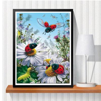 Pittura Diamante 5D Fai da Te Tre Coccinelle Volano Set Punto Croce Ricamo Diamante Pieno Mosaico Arte Immagine di Strass Decorazione Regalo