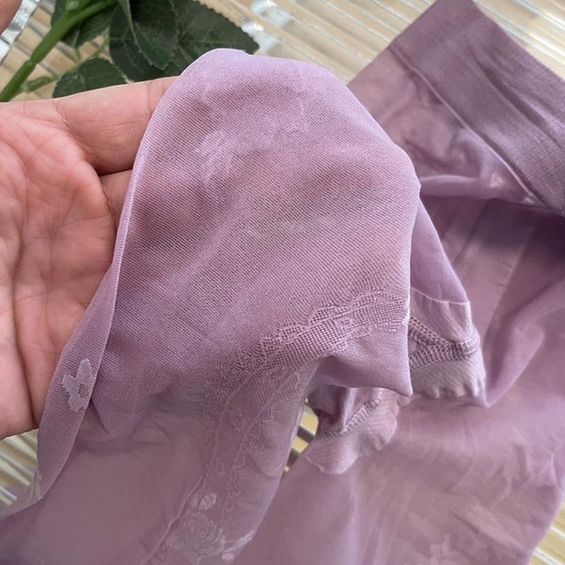 Sexy See Through Tight Pantyhose for Women-Lolita Floral Stockings High Elasticity Leggings Japanese Style Stockings Ins