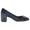 Ferragamo Garda Pumps In Blue Suede Blue