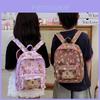 Children Nylon Backpack With Animal Print And Cushioned Straps For Kindergarten Kids