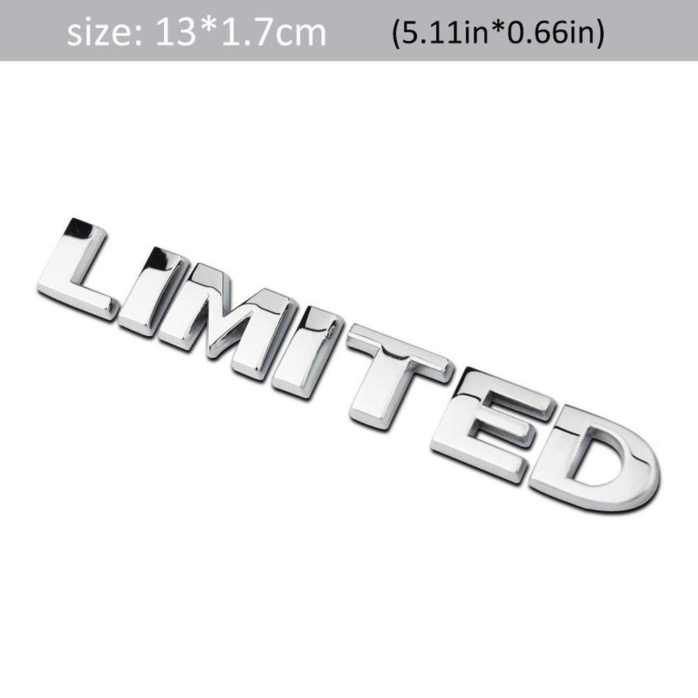 DSYCAR 1 Pezzo 3D Metallo LIMITED Parafango Laterale Posteriore Bagagliaio Emblema Badge Adesivo Decalcomanie per JEEP Wrangler Compass Commander Cherokee