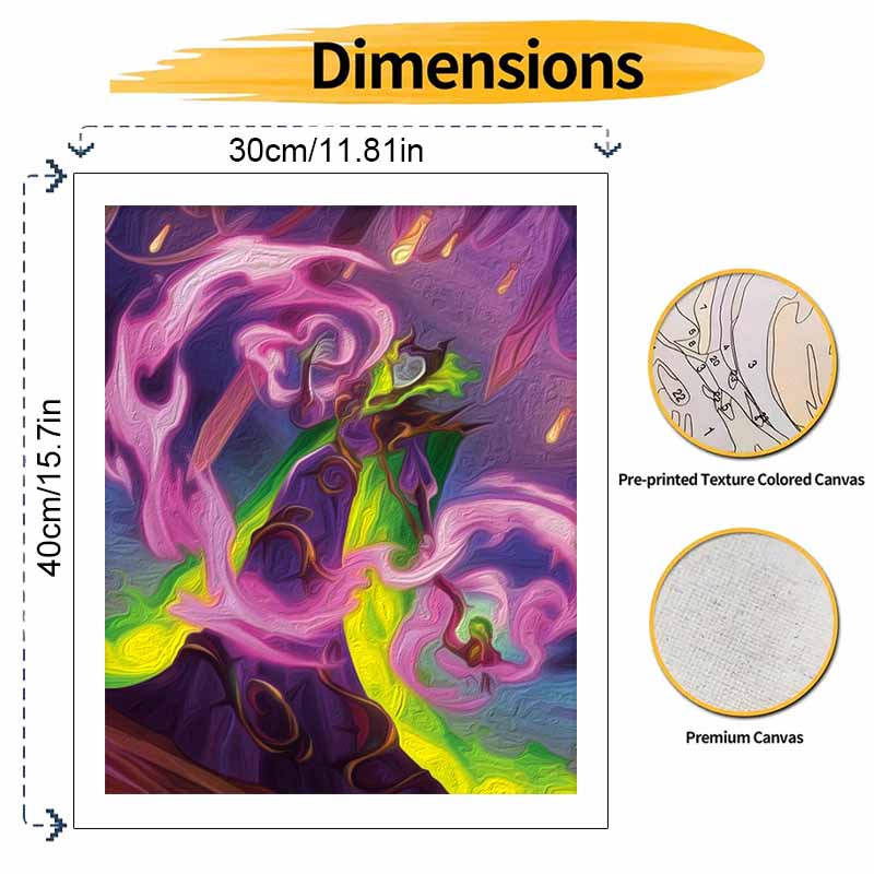Disney Maleficent oil painting kit digital painting art handmade diy home room decorations