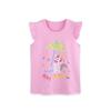 European & American Style Unicorn Print Ruffle Sleeve Girls' Summer T-shirt