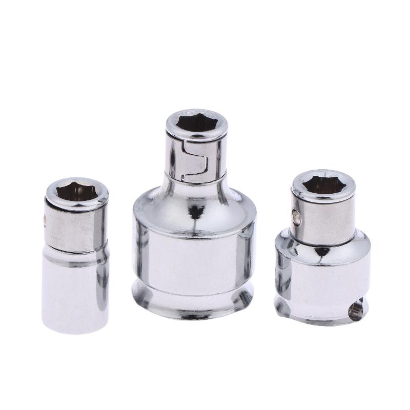 1/3Pcs Socket Bits Converter Screwdriver Holder Impact Conversion Adapter 1/4" 3/8" 1/2" Square Drive To 1/4" Hex Shank