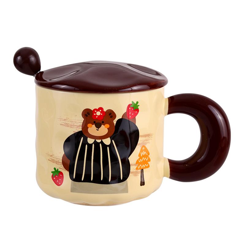 Suvenir Cană Ceramică Urs Desene Animate Personalizată Creativă Cană Cuplu Cană Apă Cadou Ziua de Naștere Fete