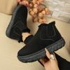 Fashion Women Boots 2025 Winter New Style Vintage Casual Women Cotton Shoes Thick Sole Round Toe Daily Rubber Sole Snow Boots Women