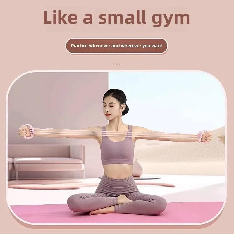 Hot Selling Open Chest Eight-figure Pull Rope Yoga Back Pull Rope Elastic Band Adjustable Cat Puller Home Elastic Band