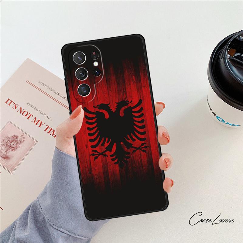 

Albanian Flag Eagle phone case For Samsung Galaxy S24 S25 S23 S22 Ultra Note 10 20 Plus S20 S21 FE Cover Note10 Pro(Plus)