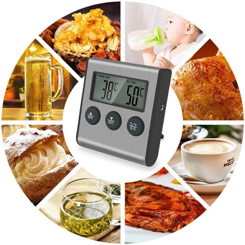 Digital Kitchen Meat Thermometer Food Temperature Probe for Liquids Oven BBQ Frying Thermometer Cooking Tools