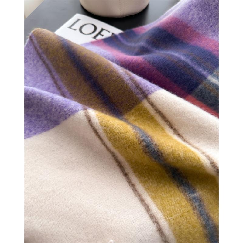Striped Gradient Tassel Scarf Warm Unisex Winter Versatile Shawl