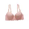 Large Size Women Lace Lingerie Minimizer Bra Gathered Push Up Brassiere Adjustable Thin Breathable Underwear Top
