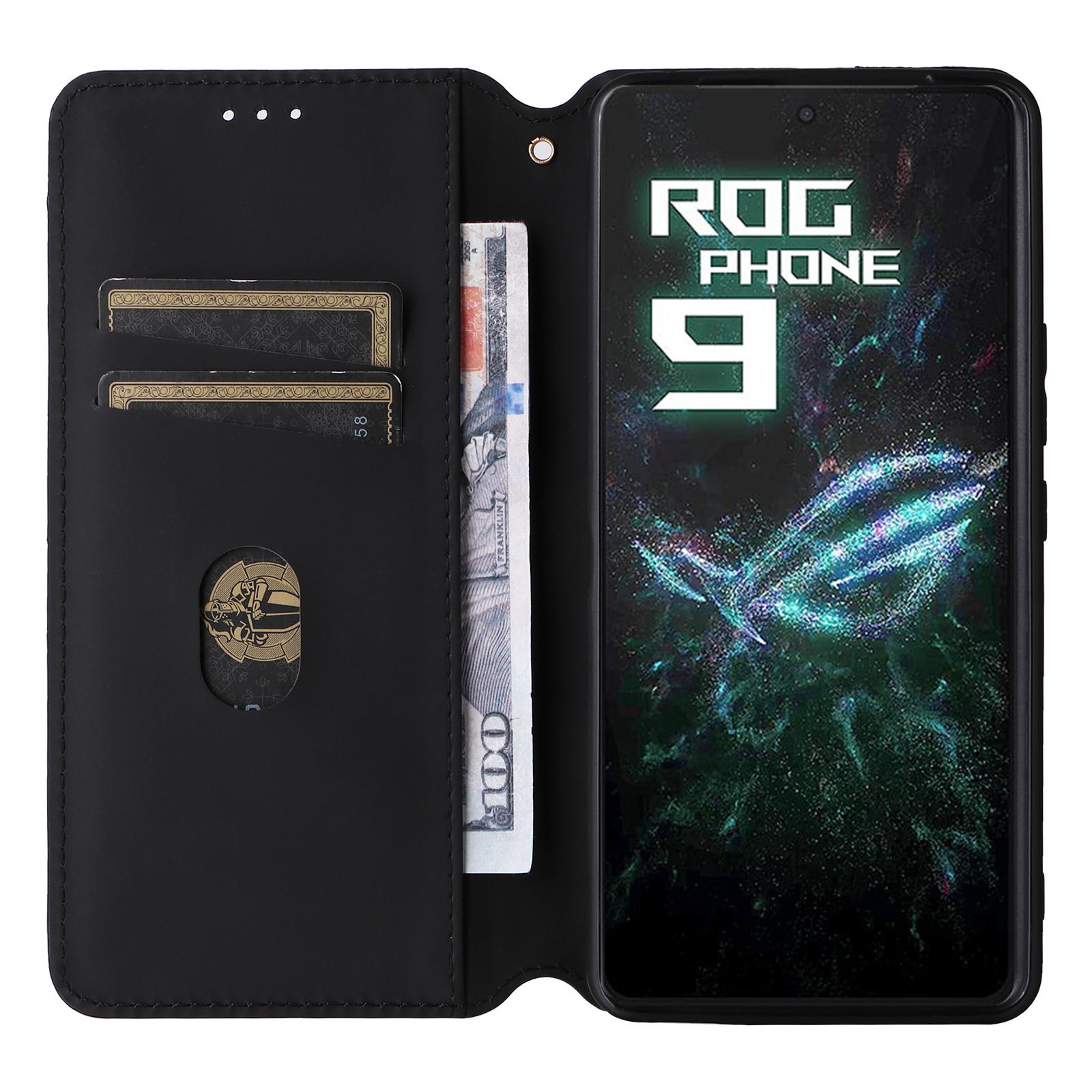 

For Asus ROG Phone 9 Pro 5G/Phone 9 5G Case Wallet Rhombus Imprinted Leather Phone Cover Silver
