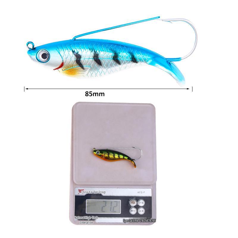 Simulated Fish Scale Lure: 8.5cm/21.2g Single Hook Hard Bait for Fishing