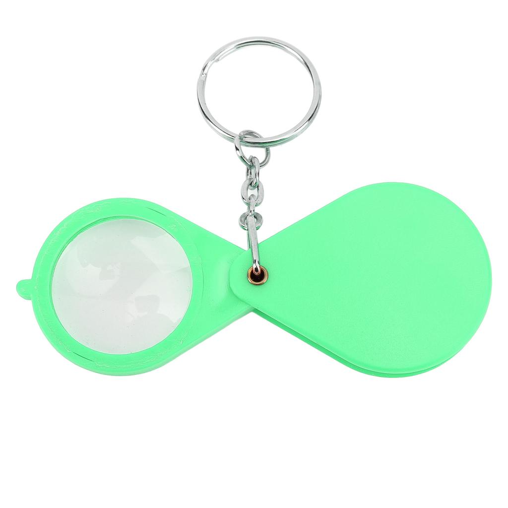 Magnifier Keychain 10X Magnification Foldable Portable Magnifying Glass with Key for Outdoor Reading