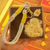Shuibei 999 Pure Gold Hello Kitty Lucky Cat Phone Charm Keychain