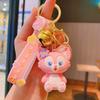 Cartoon Cute Lingna Belle Car Keychain Glue Pendant Pink Fox Couple Backpack Keychain Pendant
