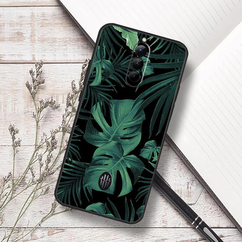 

Tropical Green Plant Leaf Case For ZTE Nubia Red Magic 11 10S 9S 8S 8 9 10 Pro Plus 7 6S 7S Pro RedMagic 10 Air Cover Red Magic 5G