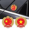 Badge Sticker Fade-resistant Decor Accessory Self Adhesive National Flag Car 3D Emblem for Car