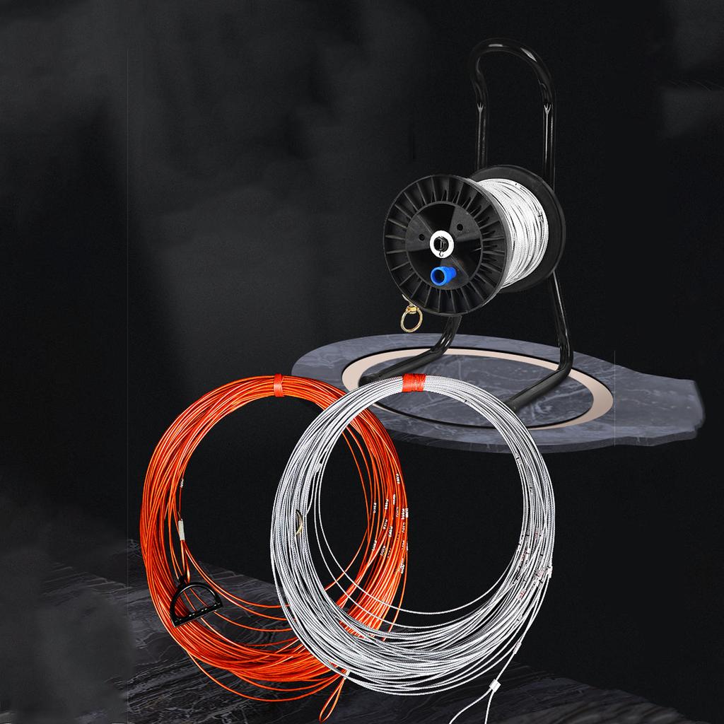 50m Poço Medindo Corda Escalas Transparentes Não Encolhimento Portátil Fio De Aço Medida Corda para Constru