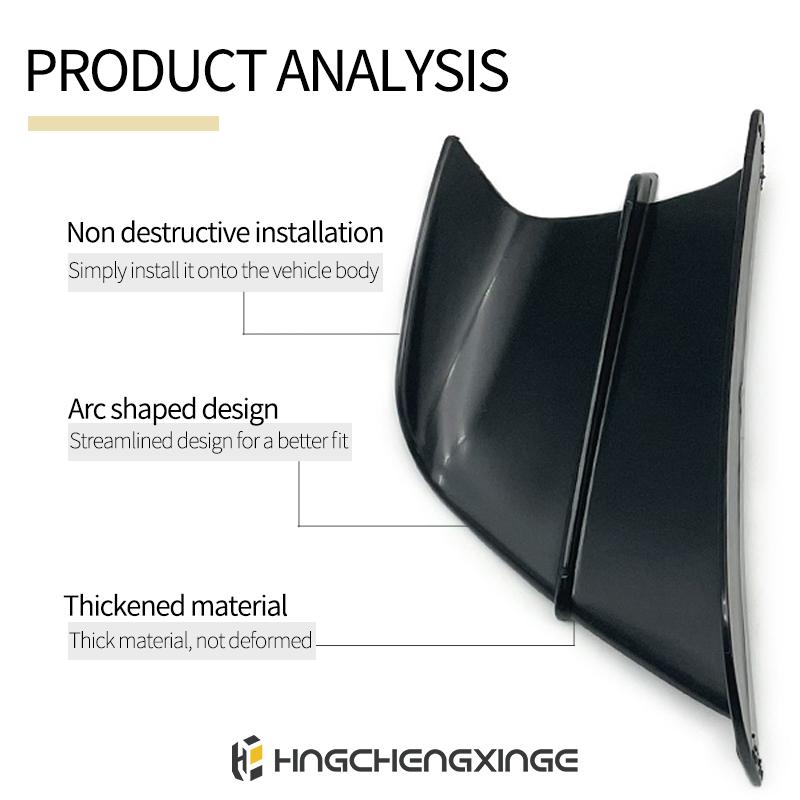 2X Universal Motorcycle Winglet Aerodynamic Spoiler Wing with Adhesive For Yamaha Suzuki Kawasaki Motorcycle Decoration Sticker
