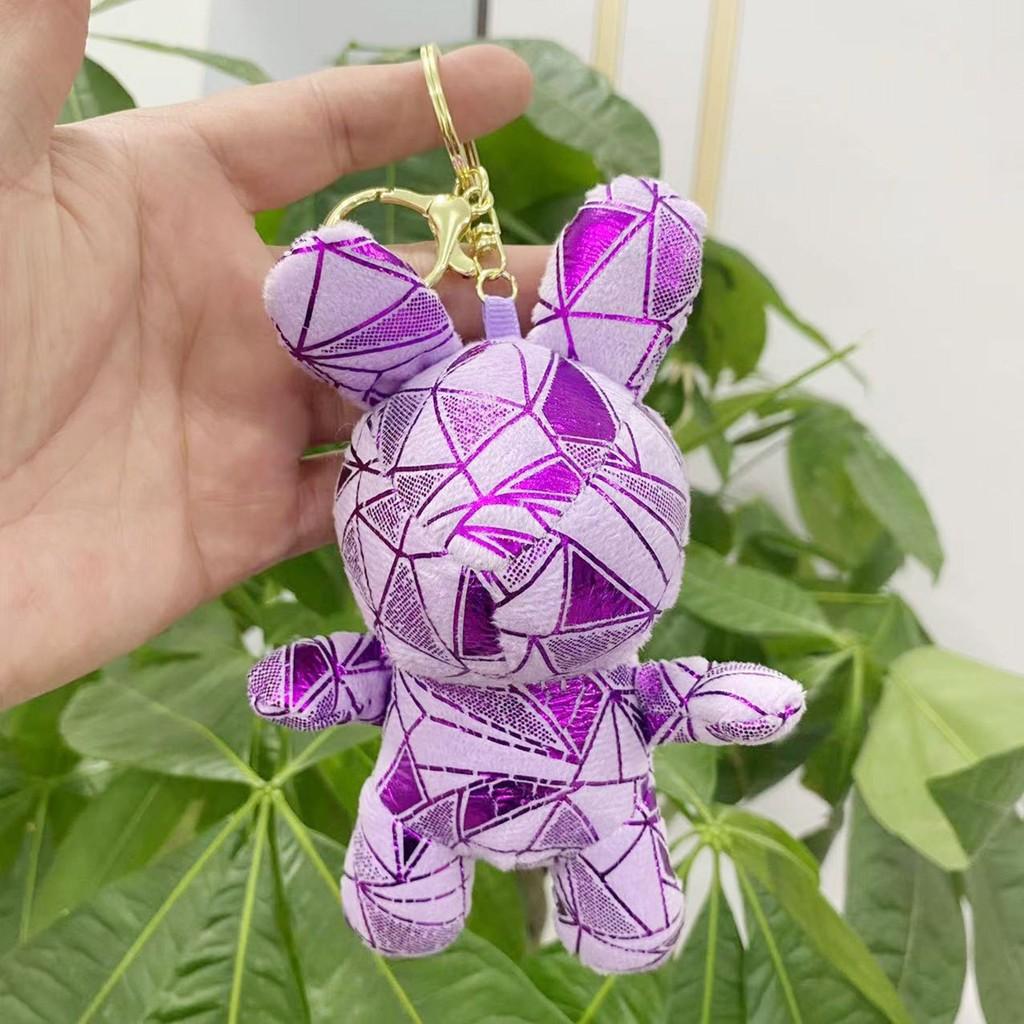 Colorful And Soft Plush Rabbit Keychain 15cm Cute Animal Stuffed Toy Perfect For Collectibles