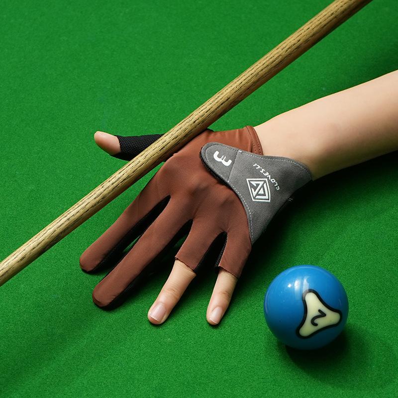 Durable Comfortable Single Anti Slip Half Finger Lightweight Snooker Sweat Wicking Fishing Gloves for Both Men and Women