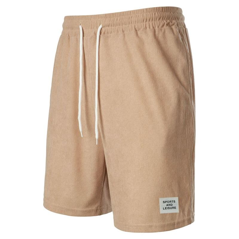 Summer New Style Men's Solid Color Sports Pants Corduroy Simple Five-point Shorts Loose And Comfortable Casual Pants
