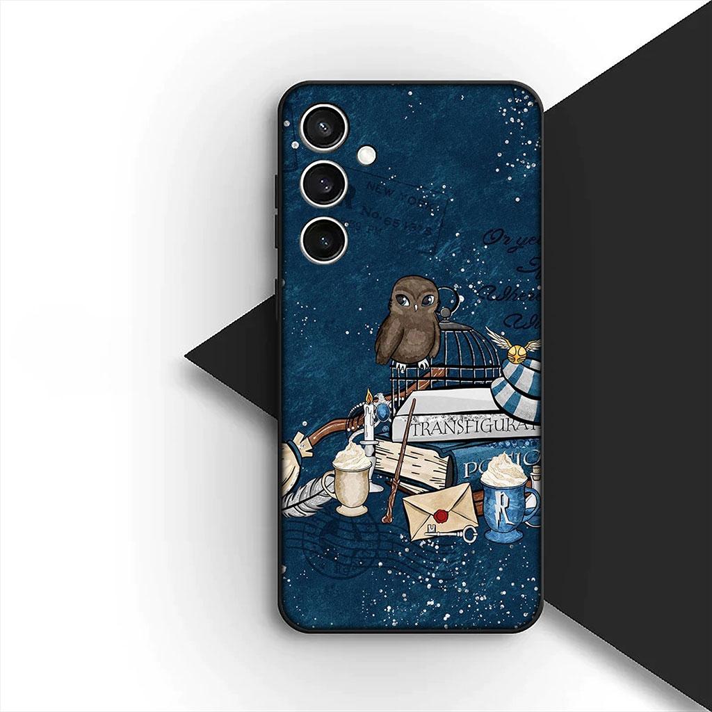 Phone Cover for Samsung Galaxy S25 S24 S23 FE Ultra Plus S7 Edge S25+ S23+ A56 5G Soft Case Castle Harries Wand Owl Potters