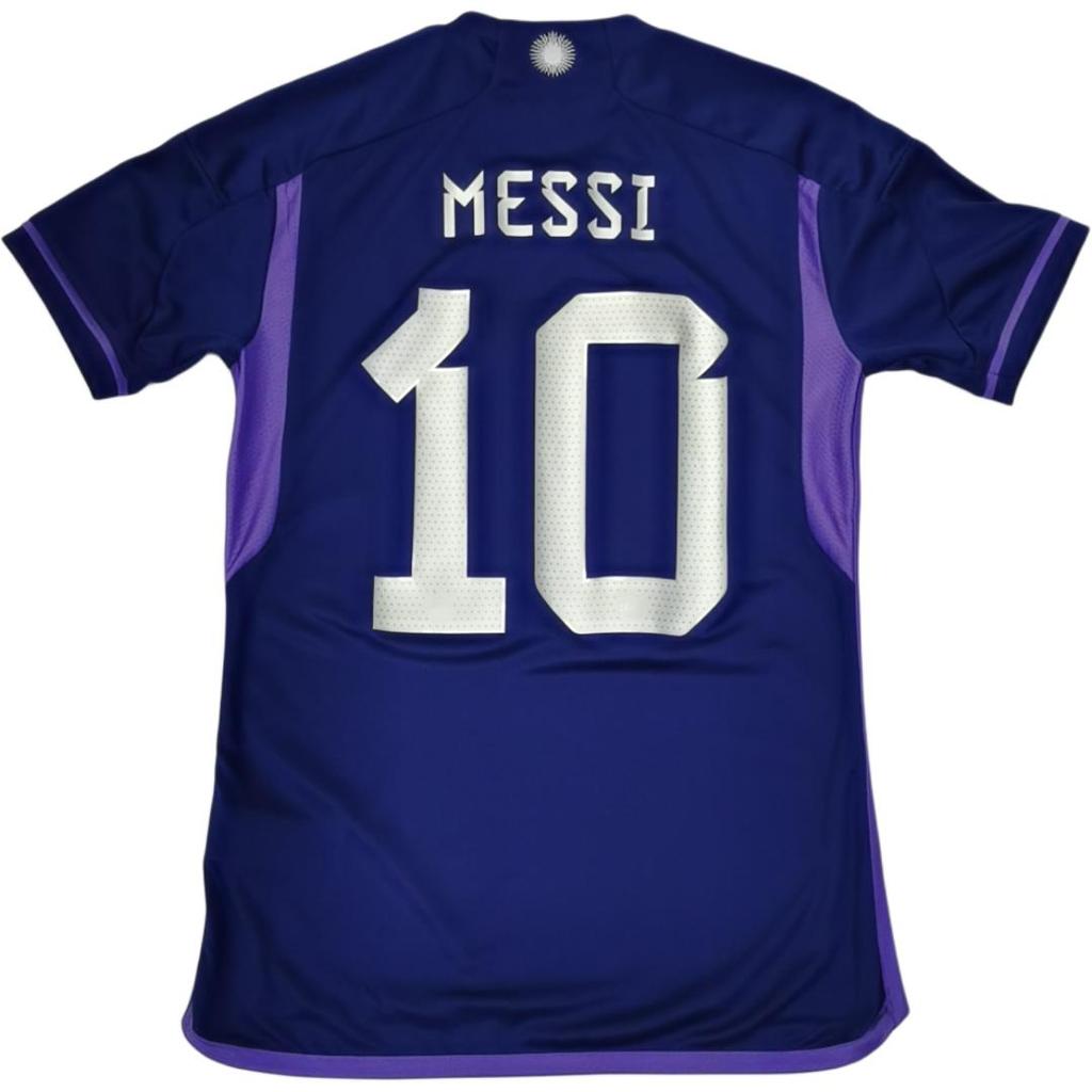 adidas Argentina 2022-23 Messi Away Jersey Legacy Indigo/Purple Rush Men Streetwear HF2159