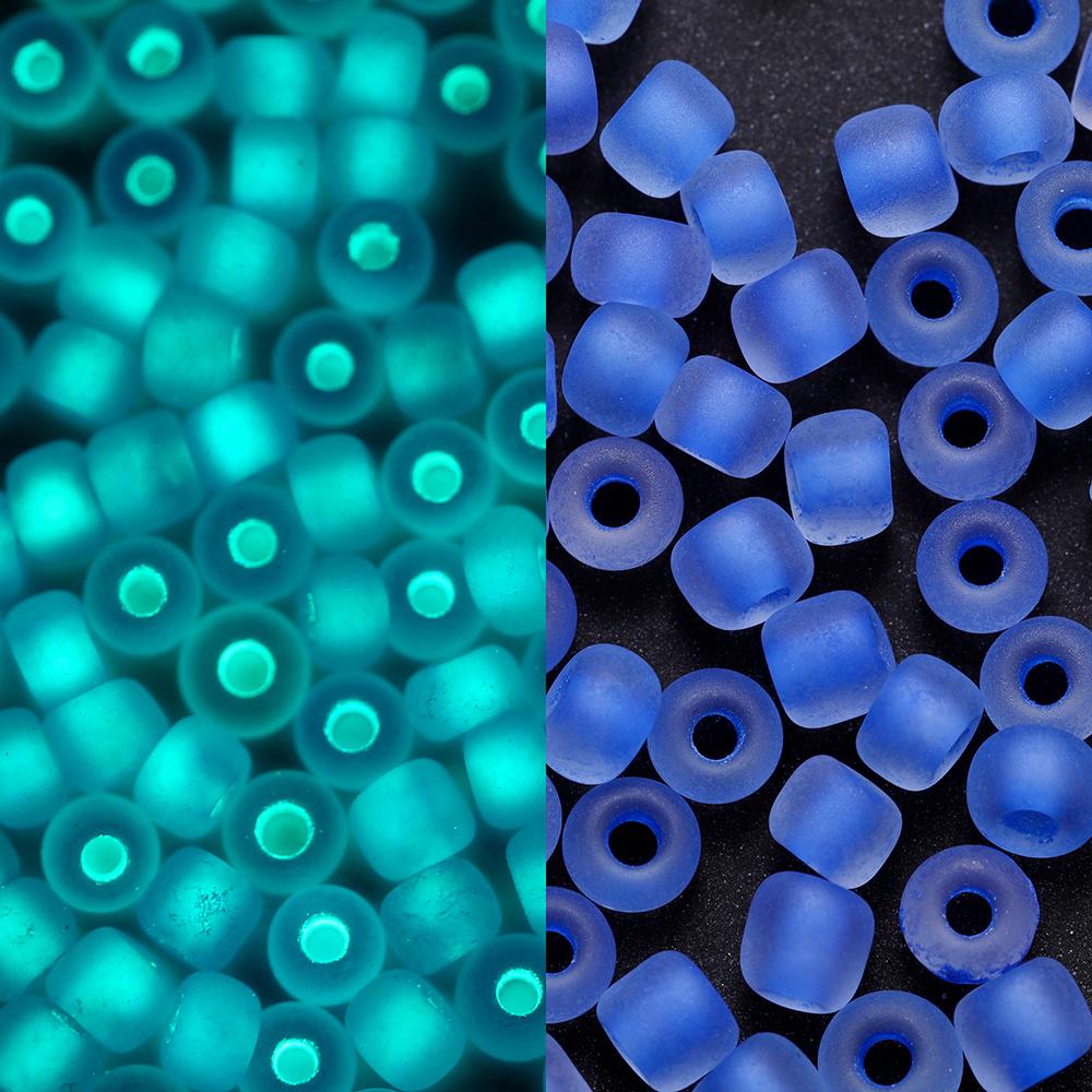 600pcs 3mm Luminous Glass Seed Beads Glow In The Dark Loose Spacer Beads for DIY Jewellery Marking Necklace Bracelet Accessories