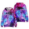 Children's Fashion Casual Long Sleeve Hooded Witch  Group Print Sweatshirt