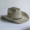 Sombrero de Vaquero Occidental de Ala Ancha Sombrero Tejido a Máquina Para Mujeres Hombres Protección Solar para Exteriores Playa Viajes Vacaciones