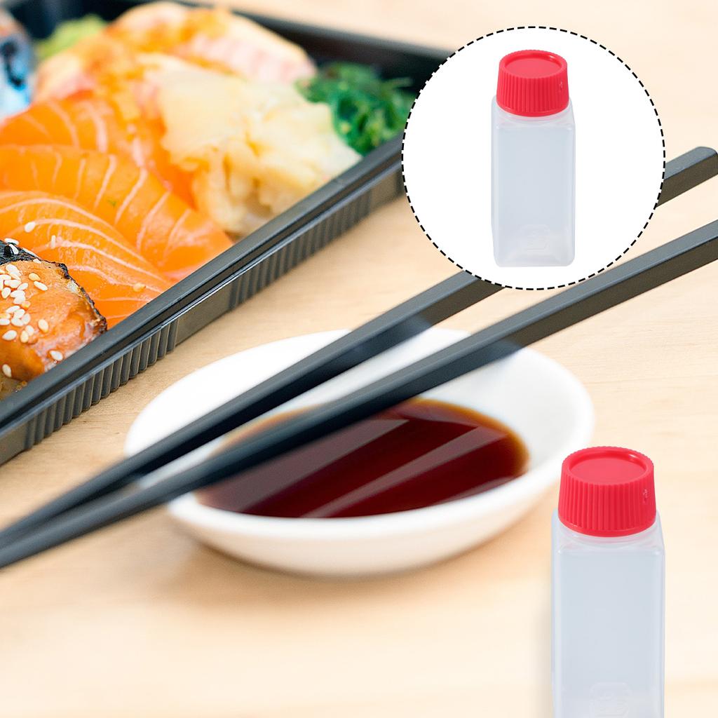 100 Pcs Empty Bottle of Takeaway Condiment Seasoning Shaker Holder Sauce Bottles Container or Kitchen Supply Travel Dispensers