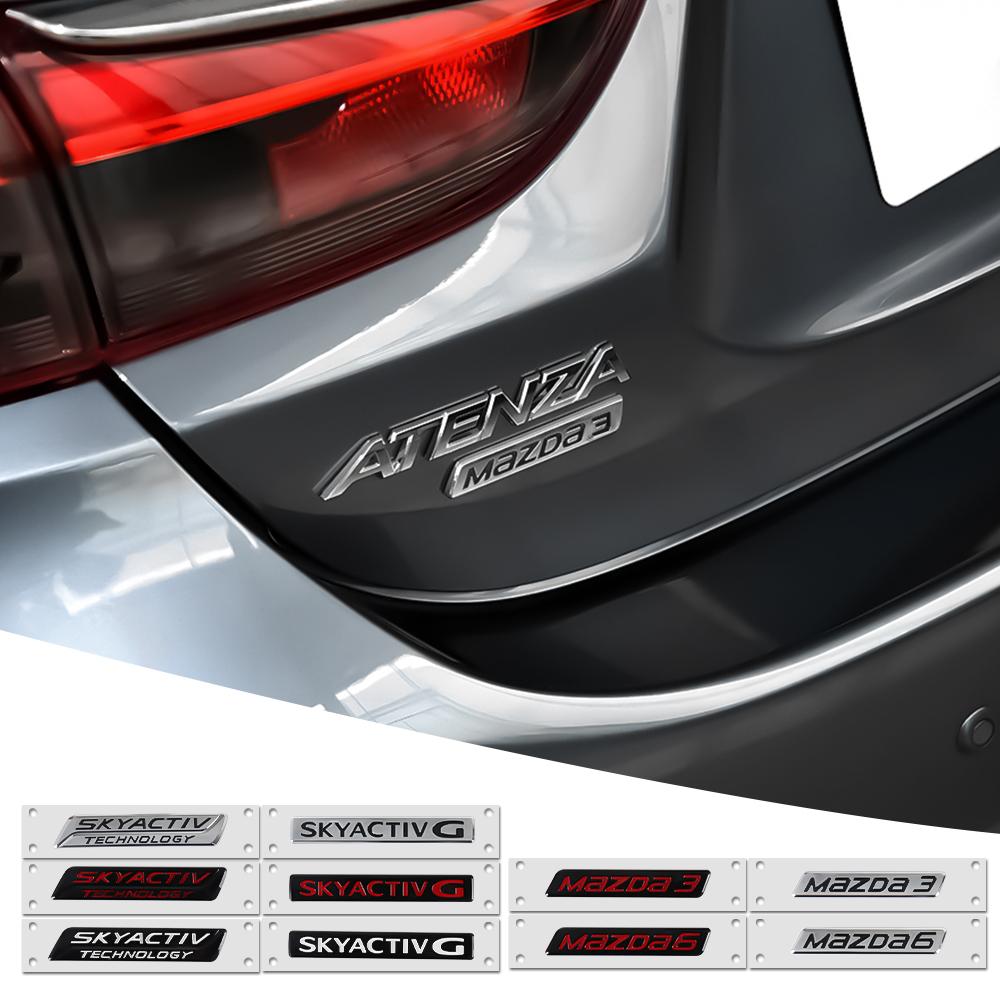 3D Chrome Emblem Car Fender Badge Adhesive Sticker Label For Mazda Axela Atenza CX-3 CX-5 CX-8 3 2 CX-9 RX7 RX8 CX-4 323 M3 GJI h6