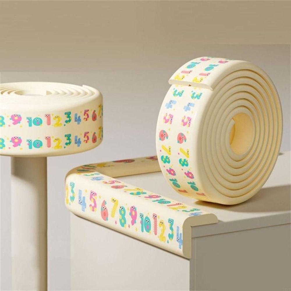 2m Anti Collision Cushion Cartoon Digital Pattern Foam Bumper Desk Edge Guard Strip Children