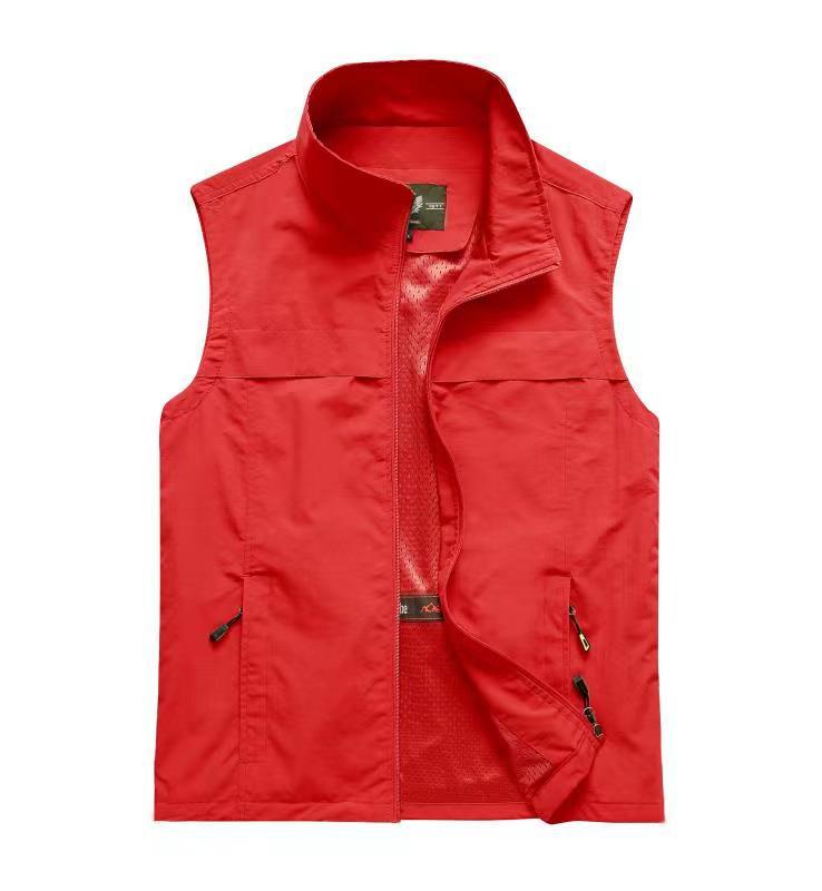 Men's Plus Size 2026 Summer Outdoor Thin Mesh Vest with Multi-Pockets