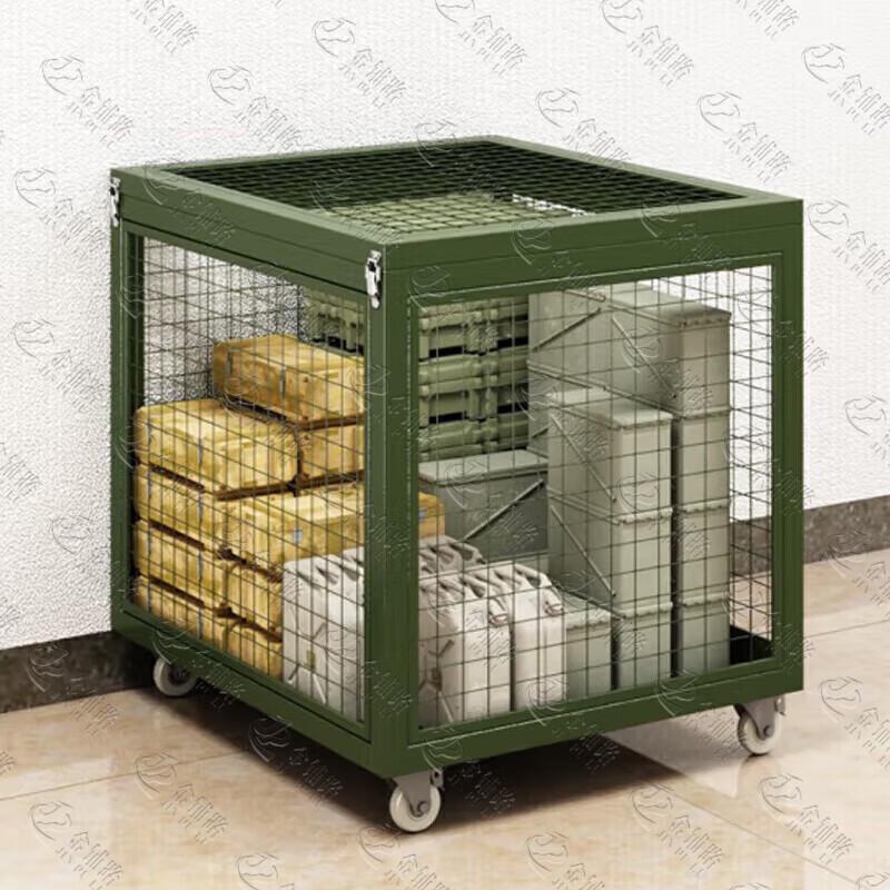 Heavy Duty Movable Storage Cage with Wheels and Handle