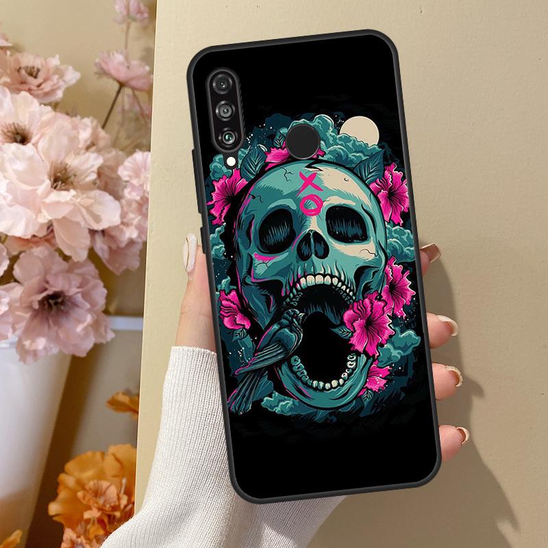 

Funny Skull For Huawei Nova 7i 8i 11i 12i 12s Y73 Y70 Y90 Y60 Y72 Y61 Y91 9 10 SE P30 Pro P40 Lite Case Huawei Nova Y72