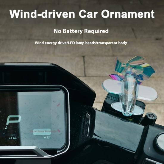 1/2/4/6Pcs Car Ornaments with Light Cool Dynamic Rotating Design Easy Installation Aircraft Shape Motorcycles Bicycles Decorations