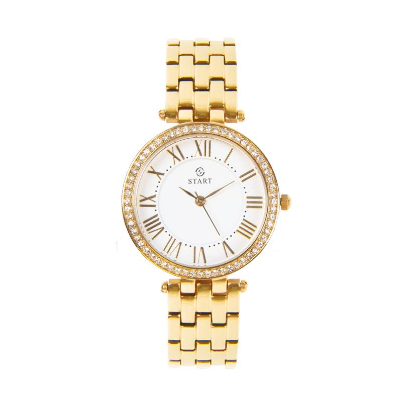 Start Moda kadın saati Kuvars İzle Zarif Roma Alfabesi Kadran Metal kadın saati Çeşitli Renkler