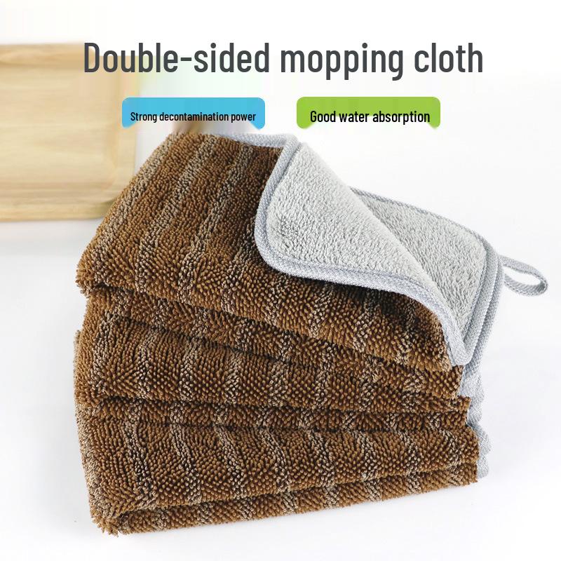 Double-Sided Thickened Mop Cloth Replacement for Flat Mop