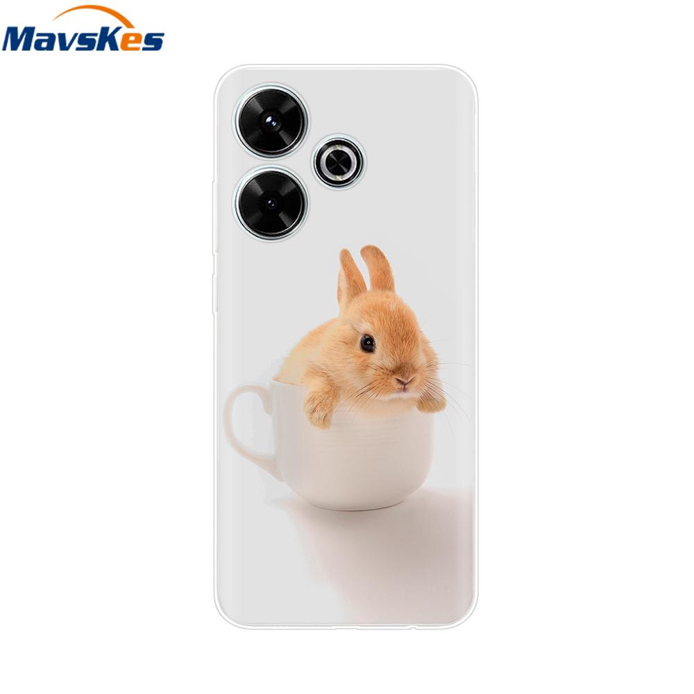 Case for Xiaomi Poco M6 4G Capa For Funda de teléfono Redmi 13 4G Back Cover For Etui Xiaomi Redmi 13 PocoM6 4G Phone Coque Para