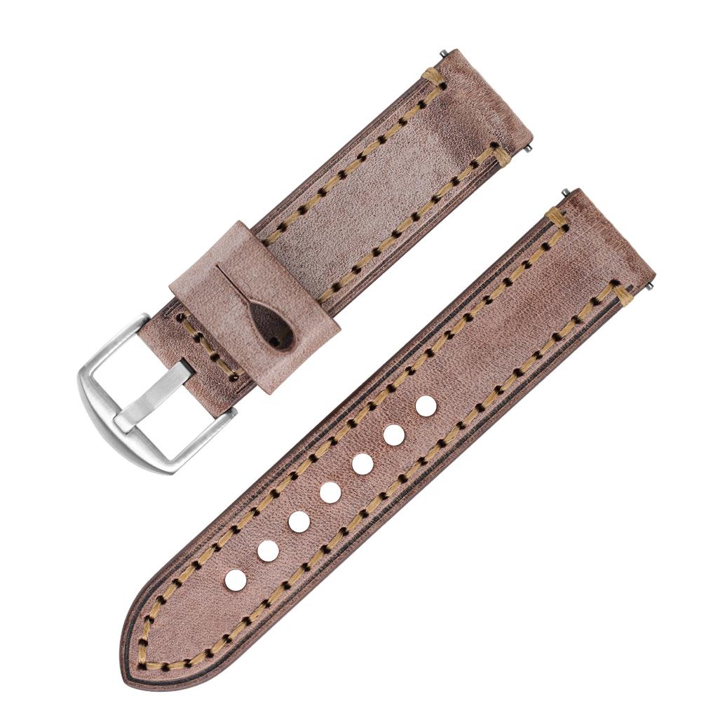 Oil Edge Horse Reins Leather Watch Strap for Green Water Ghost Mechanical Watch Strap 20mm 22mm 24mm 26mm
